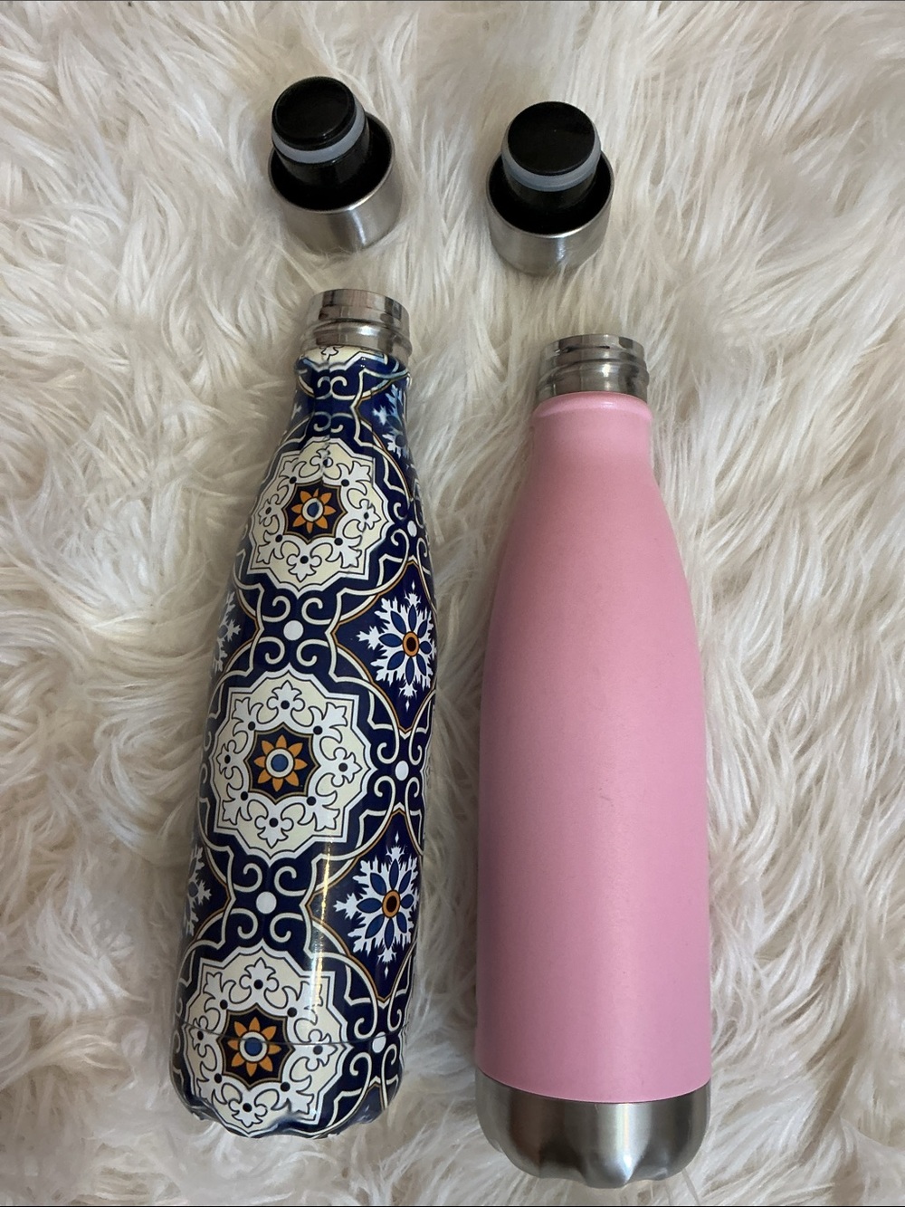 Mira Pink Stainless Water Bottle + Patterned Bottle Set - Picture 6 of 6